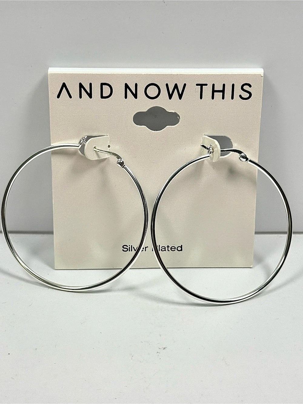 And Now This Silver Plated Hoop Earring Earrings